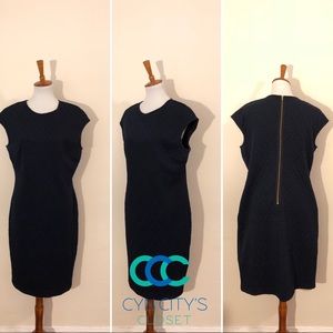 Donna Morgan navy Shift dress with exposed zipper